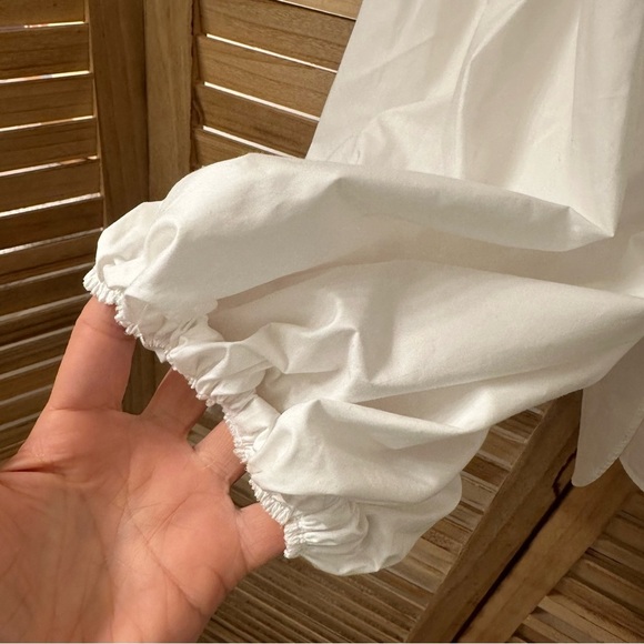 LA DoubleJ Solid White in Crisp Popeline Shirt size M - Picture 7 of 9